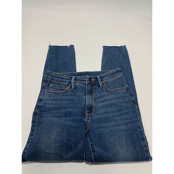 Sam Edelman Women's Jeans Skinny Ankle Ripped Raw Hem Blue Medium Wash Size 2/26 - Picture 7 of 11